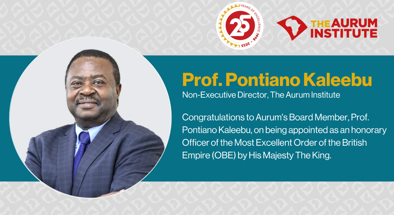 Prof Kaleebu receives the honorary title of Officer of the Most Excellent Order of the British Empire